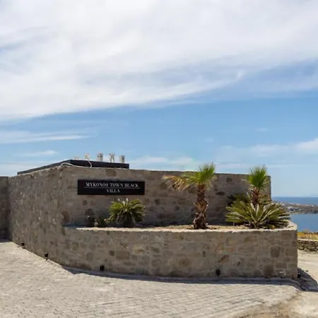 Вилла Black With Cave Heated Pool Mykonos Town