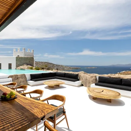 빌라 Black With Cave Heated Pool Mykonos Town