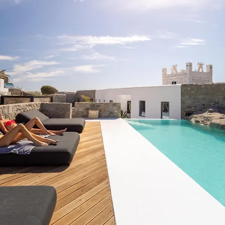 빌라 Black With Cave Heated Pool Mykonos Town