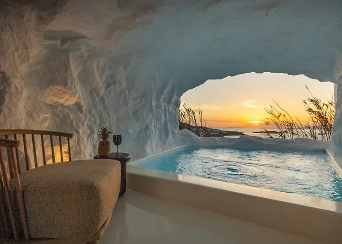 فيلة Black With Cave Heated Pool Mykonos Town